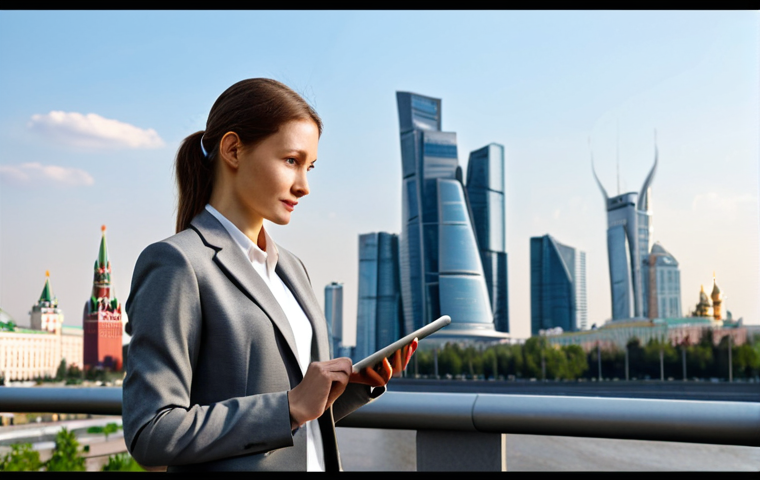 **

A professional businesswoman in a tailored grey suit, standing in front of the Moscow City skyline, holding a tablet displaying data charts, fully clothed, appropriate attire, safe for work, perfect anatomy, natural proportions, professional photography, high quality, corporate setting.

**