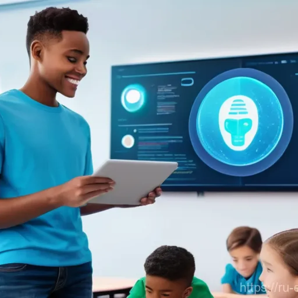 교육공학과 글로벌 교육 트렌드 - **Prompt: "A vibrant, modern classroom scene with diverse students aged 10-12, actively engaged with...