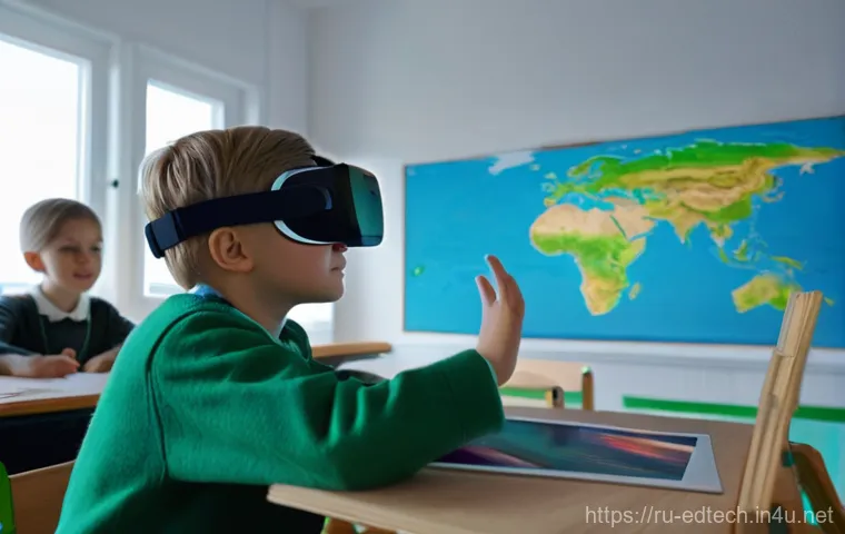 교육공학과 장애인 교육 기술 - **Prompt 1: Immersive Learning with VR and AR in a Russian Classroom**

    A vibrant, realistic ima...